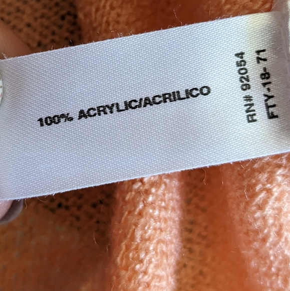 🍈 Cantaloupe Knit Short Sleeve Top Peach L - Picture 6 of 6